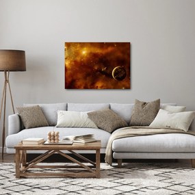 Obraz - Planéty s hmlovinou (70x50 cm)