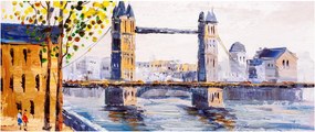 Obraz - Maľba mesta (120x50 cm)