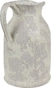 Dekoratívny béžový antik terakotový džbán - 16*13*21 cm