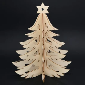AMADEA Drevený 3D stromček, výška 20 cm