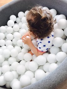 Suchý bazén pre deti 115x50 cm bez guličiek - svetlo sivý