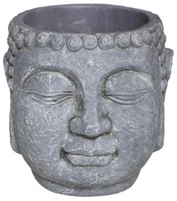 BETÓNOVÝ KVETINÁČ BUDDA 17,5X17,5 CM SIVÁ