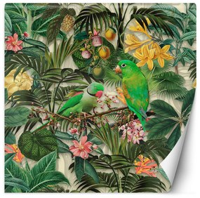 Gario Fototapeta Vtáky na zelenom pozadí abstrakt - Andrea Haase Materiál: Vliesová, Rozmery: 100 x 100 cm