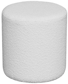 Biely taburet z textílie buklé Ejby – House Nordic
