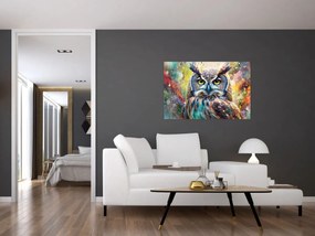 Obraz - Maľba sovy (90x60 cm)