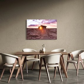 Obraz - západ slnka na púšti (90x60 cm)