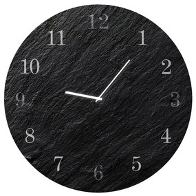 Nástenné hodiny Styler Glassclock Carbon, ⌀ 30 cm