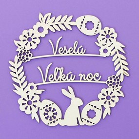 Drevený veľkonočný veniec na dvere | DUBLEZ