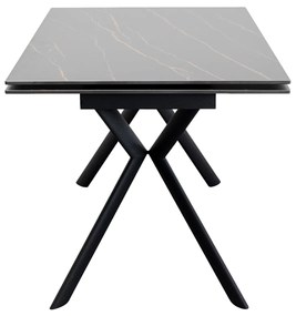 Xenia rozkladací stôl čierny 140(30+30)x80 cm