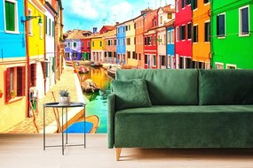 Fototapeta pastelové domčeky v mestečku - 150x100
