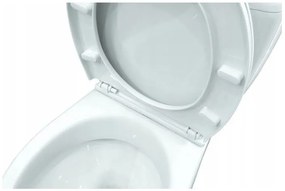 Cersanit Kaskáda, kombi wc so splachovaním 3/6l, horizontálny odpad + sedátko s polypropylénu, biela, K100-206