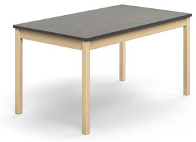 Stôl DECIBEL, 1400x800x720 mm, linoleum - tmavošedá, breza