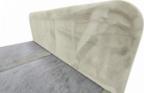 Čalúnená posteľ boxspring FORENA 180x200 cm krémová Matrac: Bonell pružinová matrac