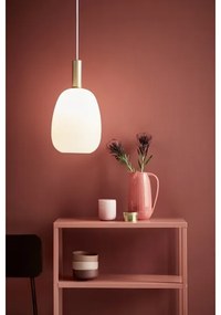 Nordlux - Luster na lanku ALTON 1xE27/60W/230V biela/čierna/mosadz