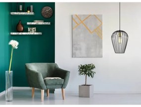 Klausen 111013 - Luster na lanku BLANCHE 1xE27/11W/230V čierna