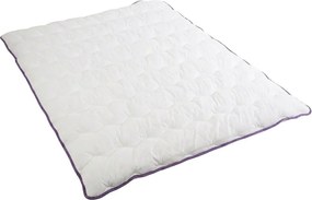 Celoročný paplón prešívaný 140x200 cm s vankúšom STELLA LEVANDUĽA 70x90 cm, biely