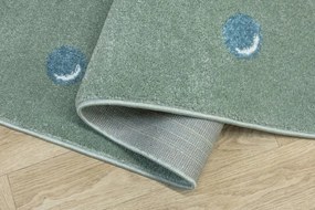 Metrážny koberec Lima C275b zelený / krémový