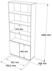 Regál Fera 16 (borovica atlantická + antracit). Akcia -18%. Vlastná spoľahlivá doprava až k Vám domov. 1102144