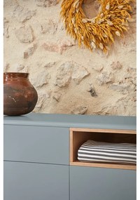 Modrá/sivá nízka komoda 120x90 cm Corvo – Teulat