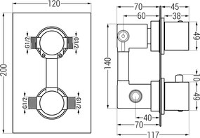 Mexen Cube, podomietková sprchová sada DR02 s dažďovou sprchou 30cm, biela, 77502DR0230-20
