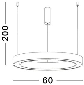 LED luster Sting 60 biele