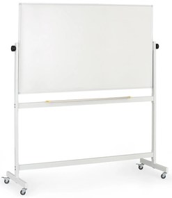 Mobilná otočná magnetická tabuľa, keramický povrch, 900 x 1500 mm