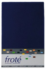 SCANquilt Prestieradlo FROTÉ tmavá modrá 90x200 cm
