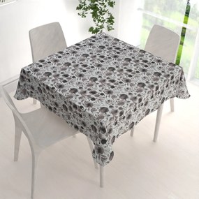 Biante Dekoračný štvorcový obrus Rongo RGP-504 Hnedé popínavé lístky na bielom 40x40 cm