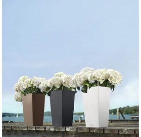 Samozavlažovací kvetináč Lechuza Cubico Color bridlica 22x22x41 cm