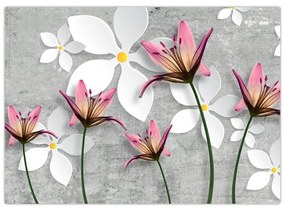 Obraz kvetinové abstrakcie (70x50 cm)