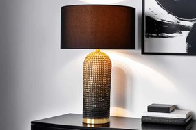 Dizajnová stolová lampa Saretha 61 cm čierna