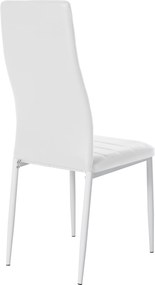 Jedálenská stolička Mayfair - koženka - Biela