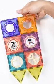 MULTISTORE Magnetické tehličky guľôčková dráha LED stavebné bloky culodrome 166 prvkov