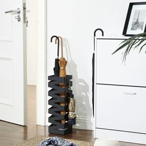 Kovový stojan na dáždniky Loft Black, 49x15,5 cm