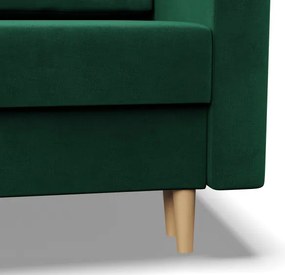 Sedacia súprava BLANK Elegant v tvare U fľaškovo zelená