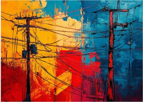 Obraz - Abstraktné elektrické vedenie (70x50 cm)