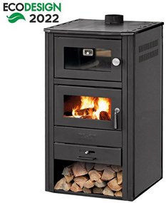 Oceľové kachle MILANO s vodným plášťom a pekárničkou 6,4 kW/17,6 kW