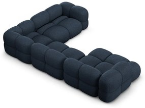 Tmavomodrá rohová pohovka (pravý roh/do tvaru "U") Loretto – Cosmopolitan Design