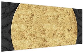 Obraz - Zlatá štruktúra N⁰2 (120x50 cm)