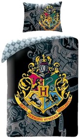 HALANTEX Obliečky Harry Potter black Bavlna, 140/200, 70/90 cm