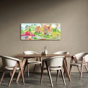 Obraz - Farebné mestečko (120x50 cm)