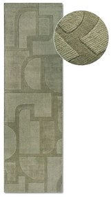 Zelený ručne tkaný vlnený behúň 80x250 cm Alexis – Villeroy&amp;Boch