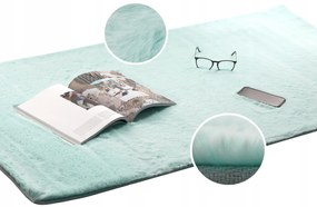 Kusový koberec RABBIT DELUXE - mätový - imitácia králičej kožušiny