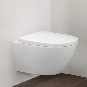 VILLEROY &amp; BOCH Subway 2.0 Comfort WC sedátko s poklopom (ergonomické), s funkciou QuickRelease a Softclosing, biela alpská, 8M34S101