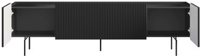 TV stolík Malmi 200 cm - čierny mat / čierna