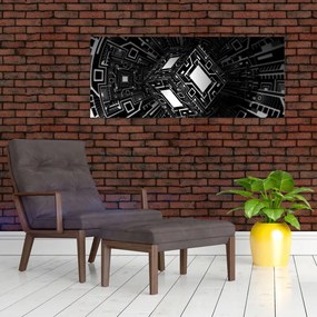 Obraz abstraktné kocky (120x50 cm)