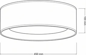 Brilagi-LED Stmievateľné svietidlo VELVET SM. 24W/230V 3000-6000K priemer 45 cm biela/kvetinový vzor WT+DO