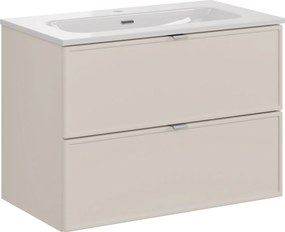 Comad Kúpeľňová skrinka s keramickým umývadlom Bella Cashmere 80 cm - kašmír
