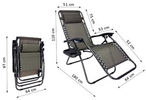 Vekr GARDEN Gravity lehátka RG-362 + Darček Teflónová podložka na grilovanie 2 ks