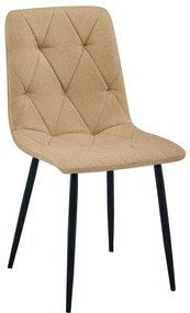 Set štyroch jedálenských stoličiek LIBRA hnedé / čierne nohy (4 ks)